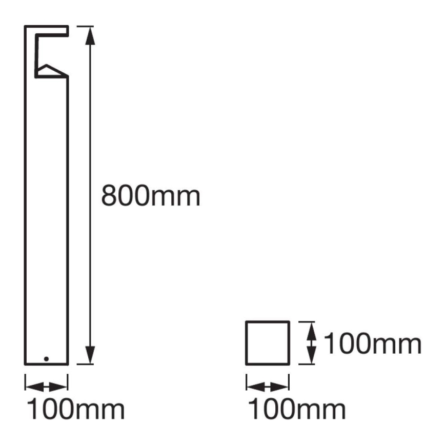 Ledvance - LED Auβenlampe PYRAMID 1xLED/9W/230V IP44 80 cm