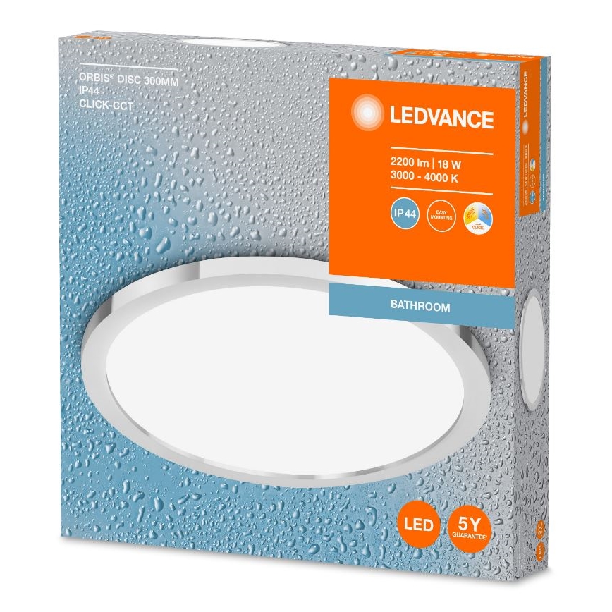 Ledvance - LED Badezimmer-Deckenleuchte DISC LED/18W/230V 3000/4000K IP44