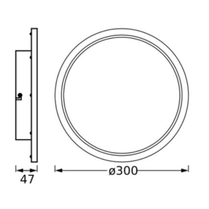 Ledvance - LED Badezimmer-Deckenleuchte DISC LED/18W/230V 3000/4000K IP44