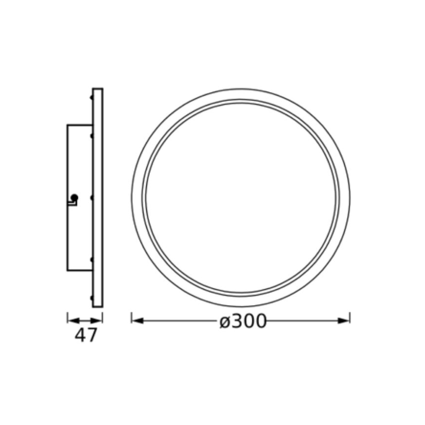 Ledvance - LED Badezimmer-Deckenleuchte DISC LED/18W/230V 3000/4000K IP44