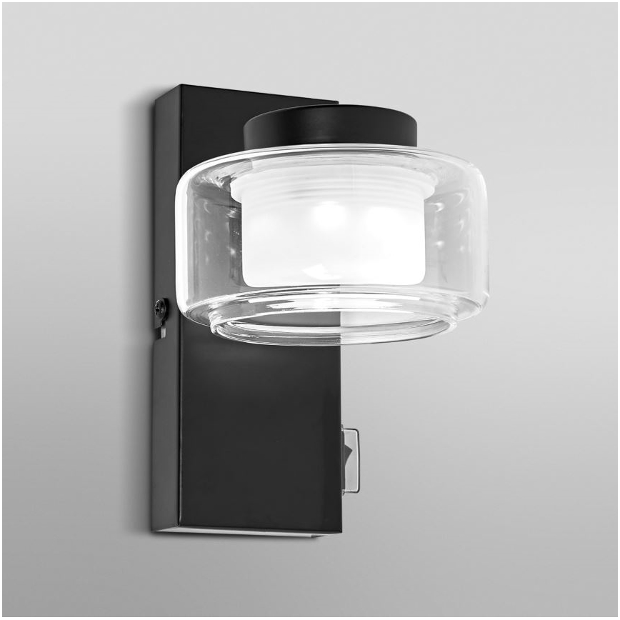 Ledvance - LED Badezimmer-Wandleuchte ORBIS FLAME LED/5,5W/230V 3000/4000K IP44 schwarz
