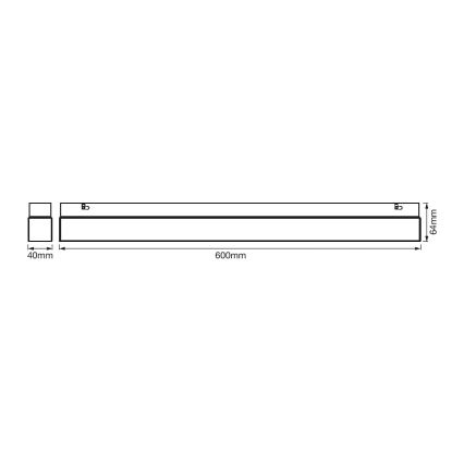 Ledvance - LED-Badezimmerspiegelbeleuchtung SQUARE LED/14W/230V IP44 3000/4000K CRI 90 Ra