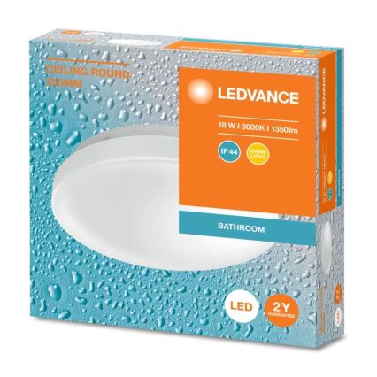 Ledvance - LED-Deckenleuchte für das Badezimmer CEILING ROUND LED/18W/230V 3000K IP44