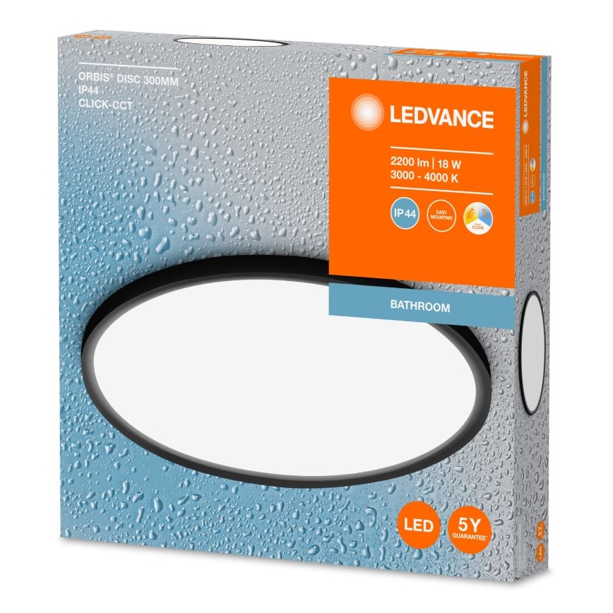 Ledvance - LED-Deckenleuchte für das Badezimmer DISC LED/18W/230V 3000/4000K IP44