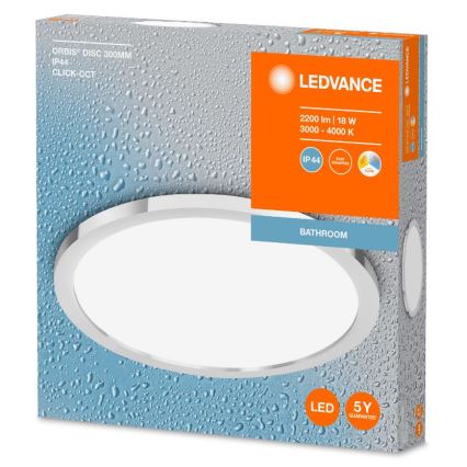 Ledvance - LED-Deckenleuchte für das Badezimmer DISC LED/18W/230V 3000/4000K IP44