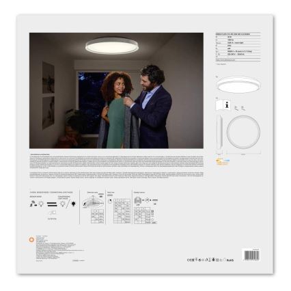 Ledvance - LED-Deckenleuchte mit Sensor PLATE LED/32W/230V 3000K