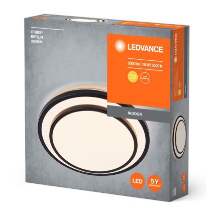 Ledvance - LED-Deckenleuchte ORBIS BERLIN LED/16W/230V schwarz