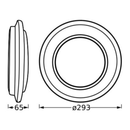 Ledvance - LED-Deckenleuchte ORBIS BERLIN LED/16W/230V schwarz