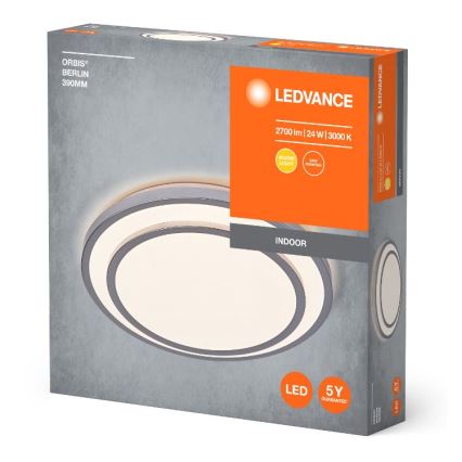 Ledvance - LED-Deckenleuchte ORBIS BERLIN LED/24W/230V silbern