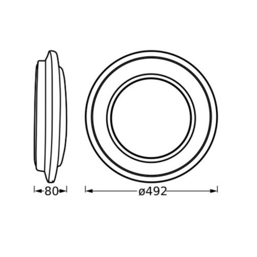 Ledvance - LED-Deckenleuchte ORBIS BERLIN LED/36W/230V silbern