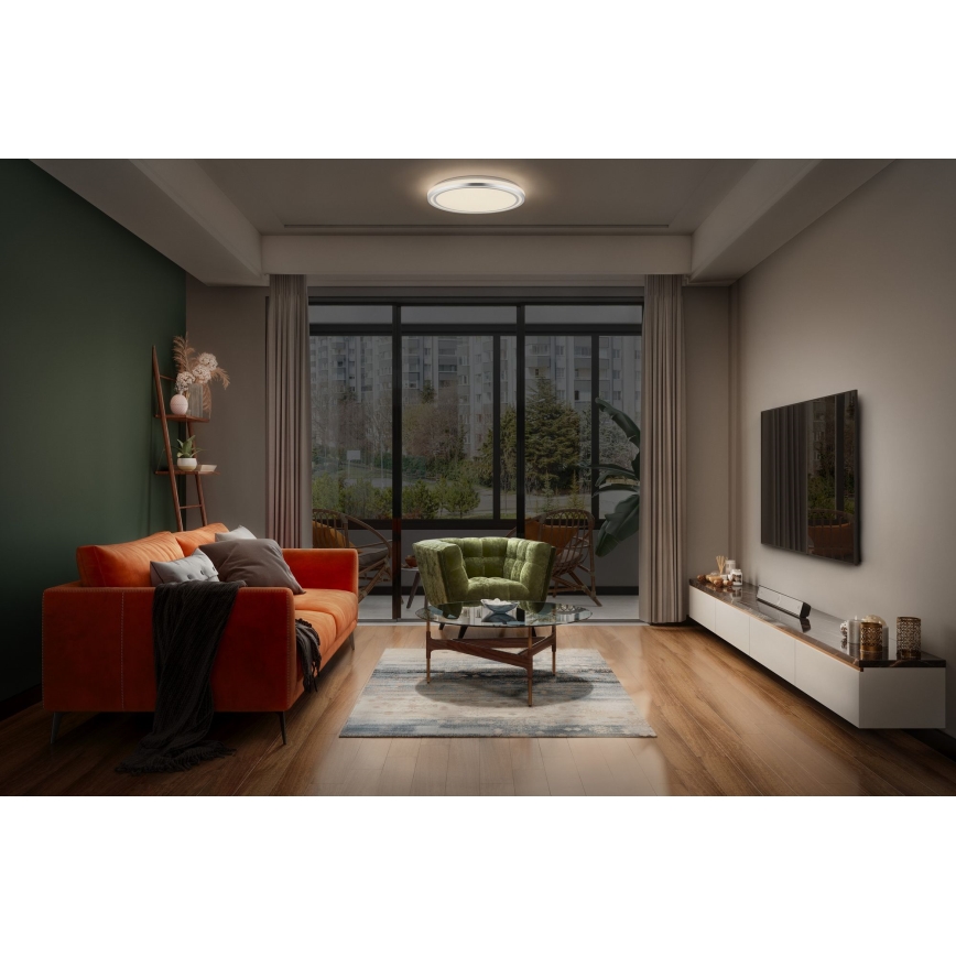 Ledvance - LED-Deckenleuchte ORBIS HELMAN LED/24W/230V d 39 cm silbern