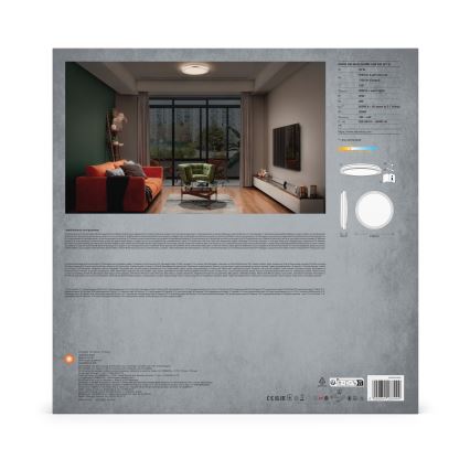 Ledvance - LED-Deckenleuchte ORBIS HELMAN LED/24W/230V d 39 cm silbern