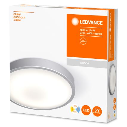 Ledvance - LED-Deckenleuchte ORBIS LED/24W/230V 2700/4000/6500K silber