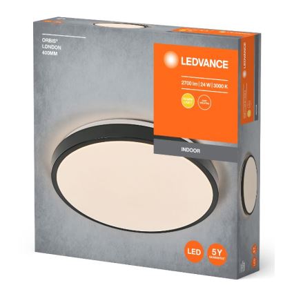 Ledvance - LED-Deckenleuchte ORBIS LONDON LED/24W/230V schwarz