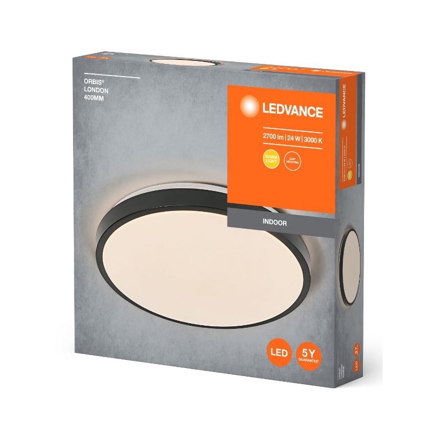 Ledvance - LED-Deckenleuchte ORBIS LONDON LED/24W/230V schwarz