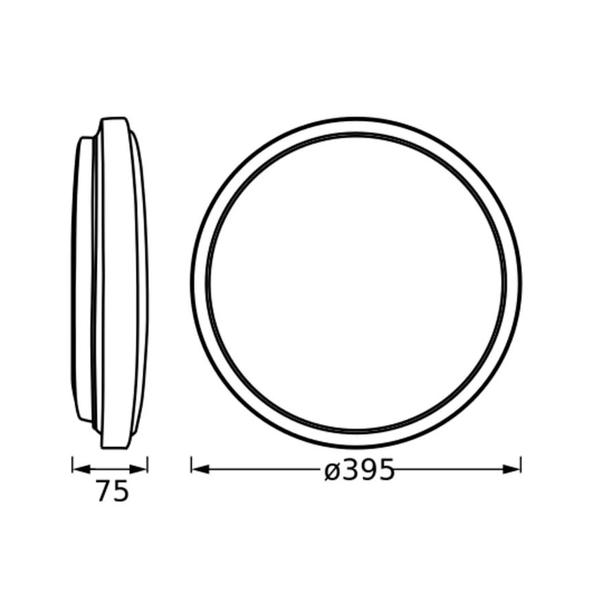 Ledvance - LED-Deckenleuchte ORBIS LONDON LED/24W/230V schwarz