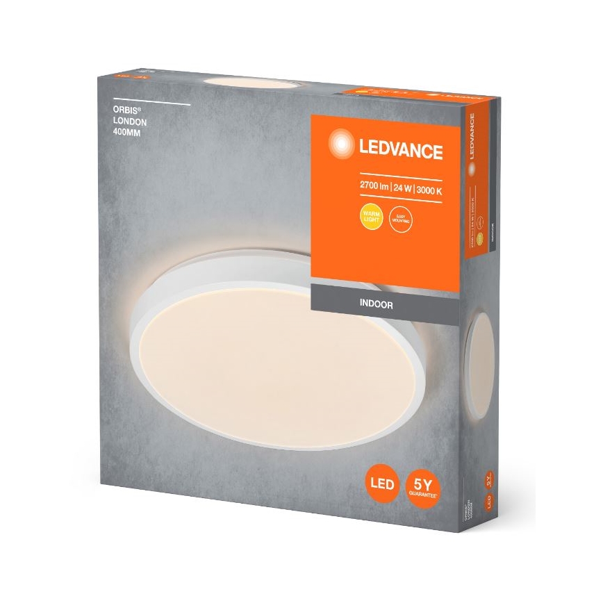 Ledvance - LED-Deckenleuchte ORBIS LONDON LED/24W/230V weiß