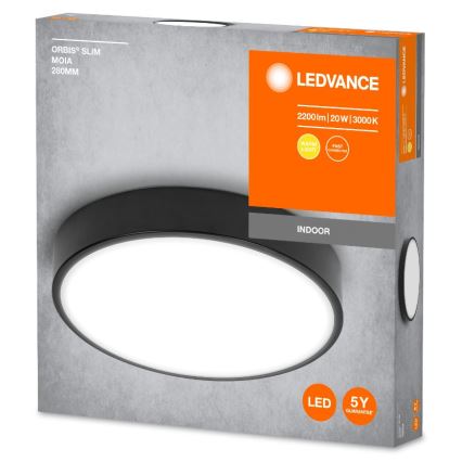 Ledvance - LED-Deckenleuchte ORBIS SLIM LED/20W/230V schwarz