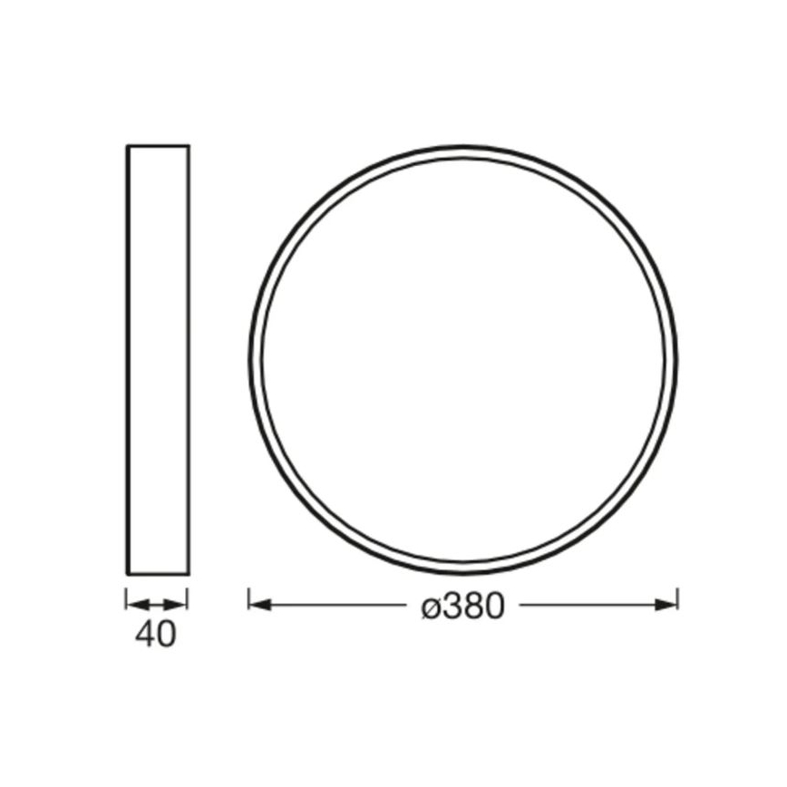 Ledvance - LED-Deckenleuchte ORBIS SLIM LED/24W/230V schwarz