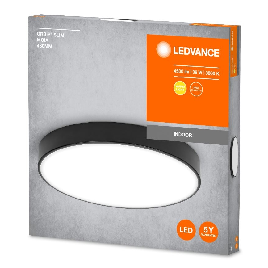 Ledvance - LED-Deckenleuchte ORBIS SLIM LED/36W/230V schwarz