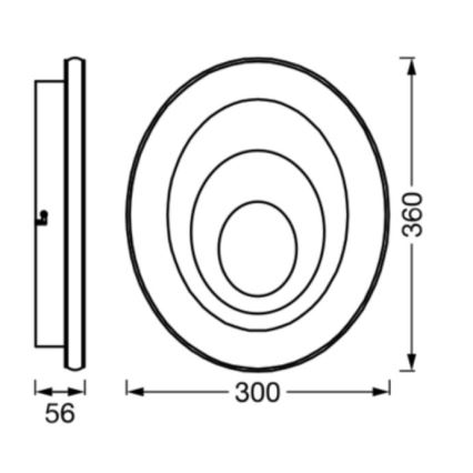 Ledvance - LED-Deckenleuchte ORBIS SPIRAL LED/27W/230V