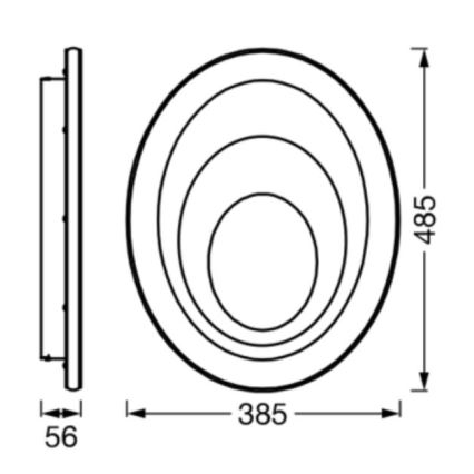 Ledvance - LED-Deckenleuchte ORBIS SPIRAL LED/37W/230V