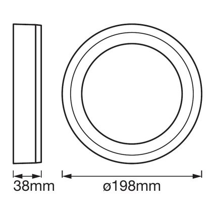 Ledvance - LED-Deckenleuchte ROUND LED/15W/230V d. 20 cm