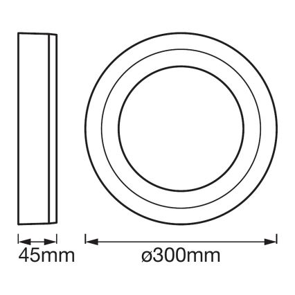 Ledvance - LED-Deckenleuchte ROUND LED/18W/230V d. 30 cm