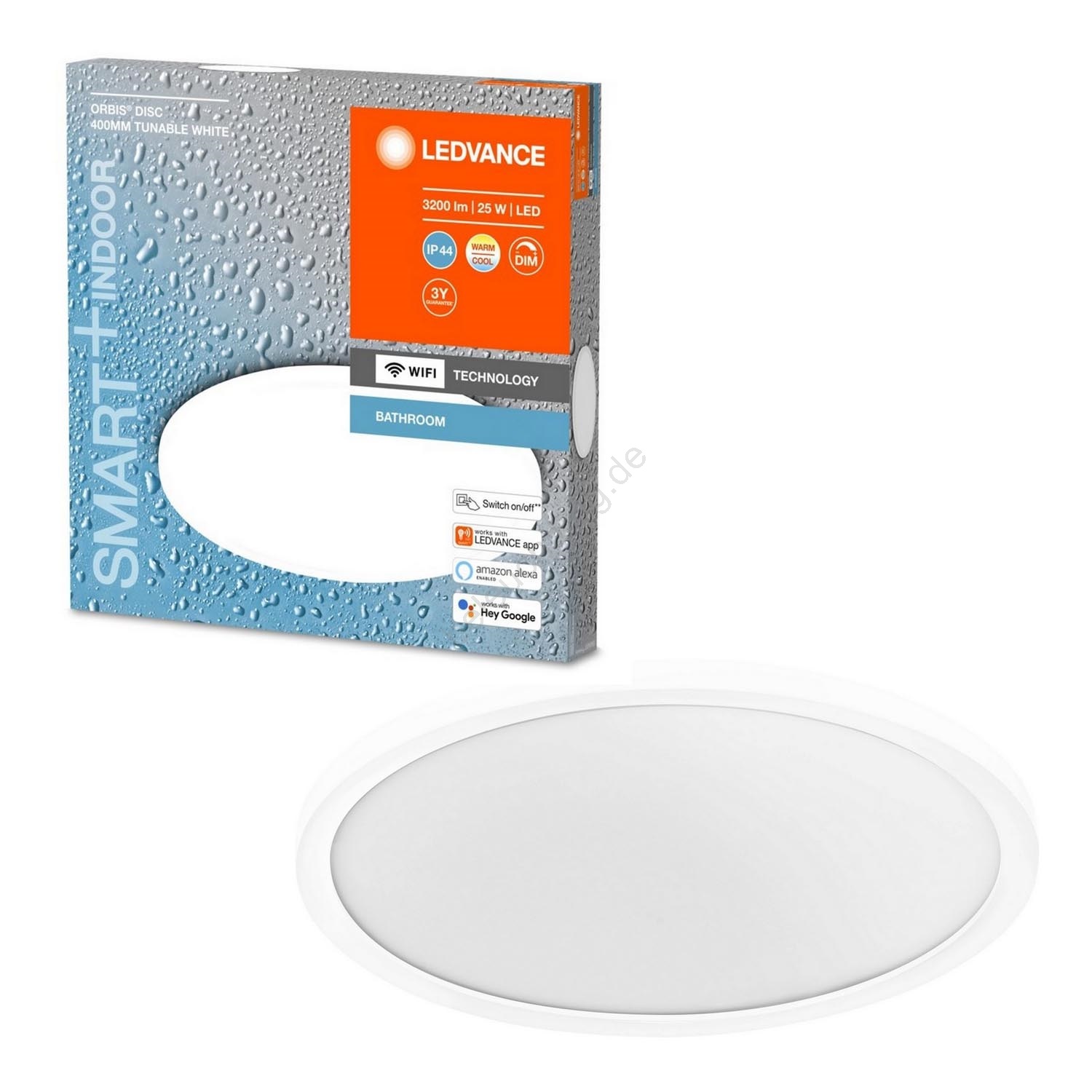 Ledvance - Dimmbare LED-Badezimmerleuchte DISC LED/25W/230V Wi-Fi 