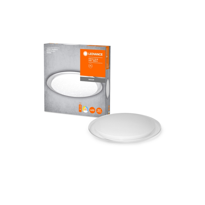 Ledvance - Dimmbare LED-Deckenleuchte ORBIS SPARKLE LED/24W/230V 2700-6500K Ø 50 cm + Fernbedienung