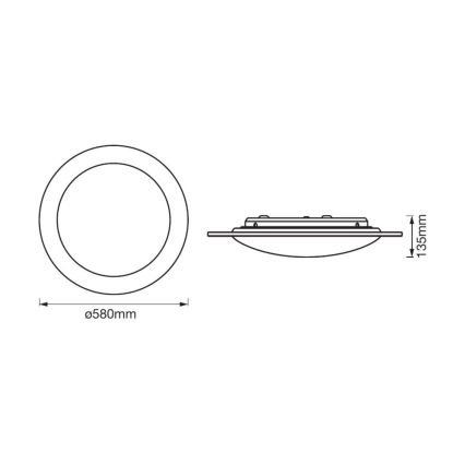 Ledvance - LED dimmbare Deckenleuchte ORBIS SPARKLE LED/35W/230V 2700-6500K + FB