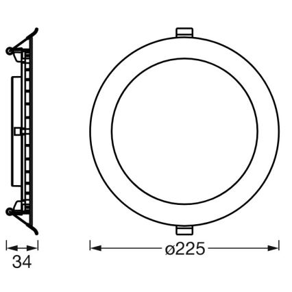 Ledvance - Dimmbare LED-Einbauleuchte SUN@HOME LED/22W/230V 2200-5000 CRI 95 Wi-Fi