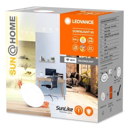 Ledvance - Dimmbare LED-Einbauleuchte SUN@HOME LED/4,5W/230V 2200-5000 CRI 95 Wi-Fi