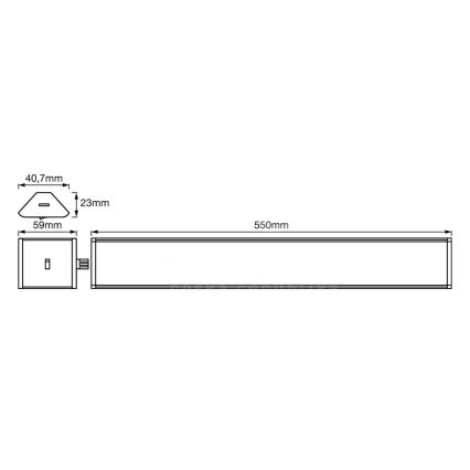 Ledvance - LED dimmbare Unterbauleuchte mit Sensor CORNER LED/8W/230V