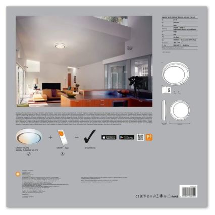 Ledvance - LED-Dimmer-Deckenleuchte SMART+ MOON LED/24W/230V 3000K -6500K Wi-Fi