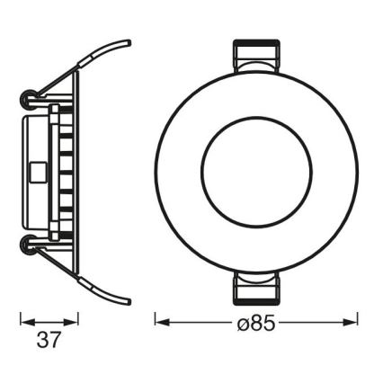 Ledvance - LED-Einbauleuchte SLIM LED/4,5W/230V 3000K