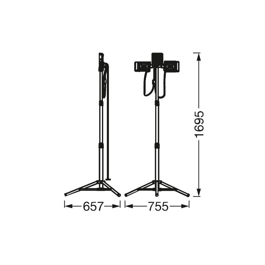 Ledvance - LED-Flutlicht mit Halter TRIPOD 1xLED/30W/230V + 2xLED/5W IP65