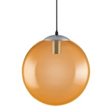 Ledvance - LED Kronleuchter an Schnur BUBBLE 1xE27/8W/230V orange d. 30 cm