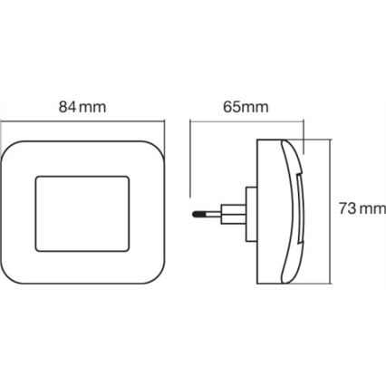 Ledvance - LED-Nachtlicht mit Sensor LUNETTA LED/0,2W/230V 3000K