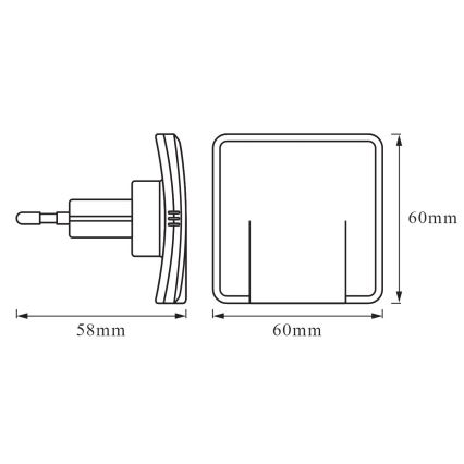 Ledvance - LED-Nachtlicht mit Sensor LUNETTA LED/0,3W/230V 3000K