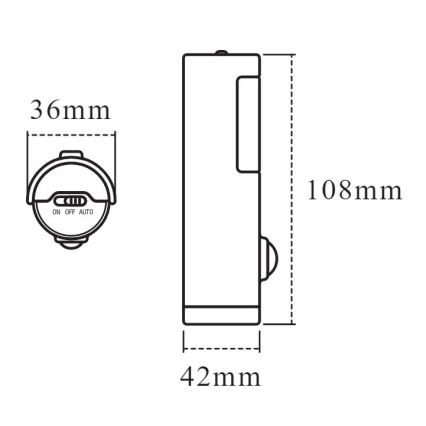 Ledvance - LED Orientierungsleuchte mit Sensor NIGHTLUX LED/0,35W/3xAAA IP54