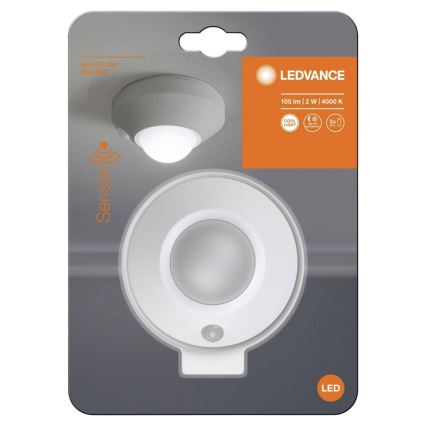 Ledvance - LED-Orientierungsleuchte mit Sensor NIGHTLUX LED/1,7W/3xAA 4000K