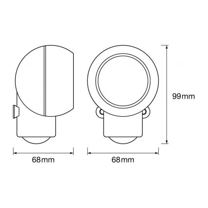 Ledvance - LED-Orientierungslicht für den Außenbereich mit Sensor SPYLUX LED/0,3W/3xAA IP43