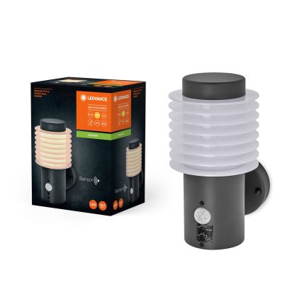 Ledvance - LED-Outdoor-Wandleuchte mit Sensor ENDURA RONDO LED/9,5W/230V IP44 anthrazit