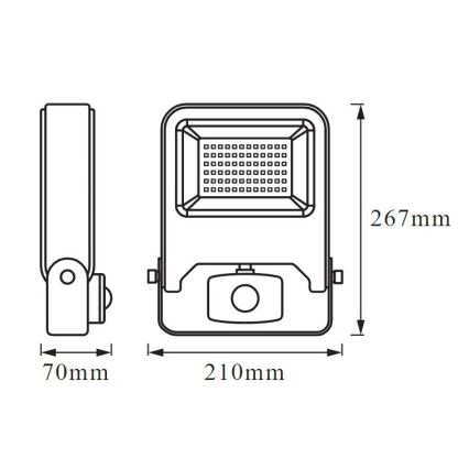 Ledvance - LED-Reflektor mit Sensor ENDURA LED/50W/230V IP44