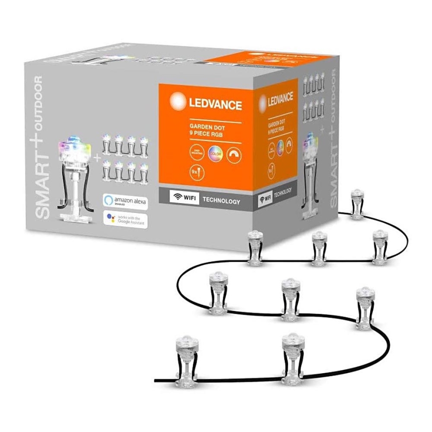 Ledvance - LED RGB Außenverlängerungssatz SMART+ DOT 9xLED/2,5W/230V IP65 Wi-Fi