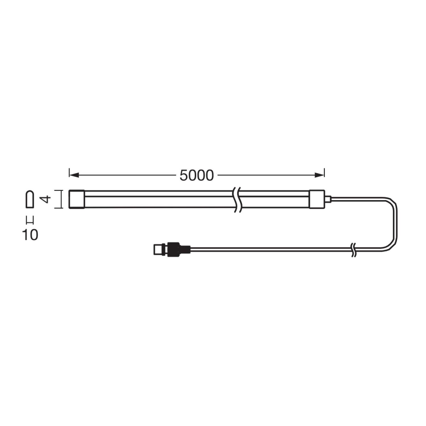 Ledvance - dimmbarer RGB-LED-Solarstreifen FLEX MAGIC 5m LED/1,6W/3,7V 2000 mAh IP44 + Fernbedienung