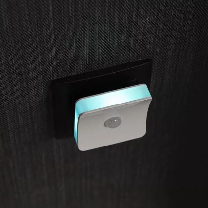 Ledvance - LED RGB Orientierungsleuchte mit Sensor für Steckdose LUNETTA LED/0,3W/230V