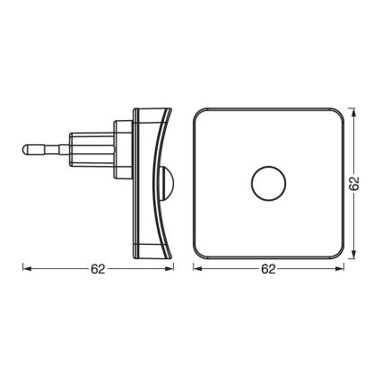 Ledvance - LED RGB Orientierungsleuchte mit Sensor für Steckdose LUNETTA LED/0,3W/230V
