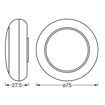 Ledvance - LED RGB Touch-Orientierungsleuchte DOT-IT LED/0,2W/4,5V